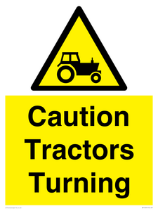 Caution Tractors Turning